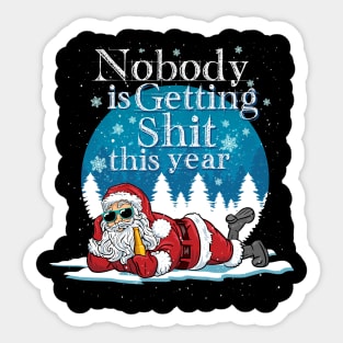 funny santa quarantine christmas 2020 Sticker